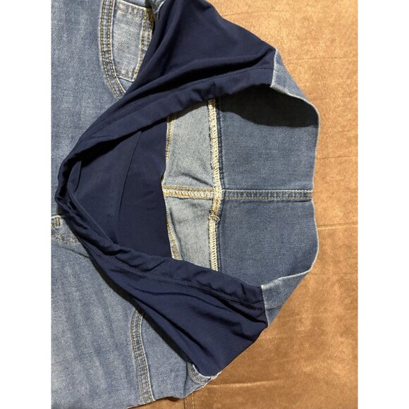 Women’s Large Maternity Shorts Stretch Denim Over The Belly Full Panel - Picture 2 of 5